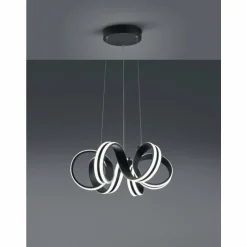 Suspension Trio Leuchten CARRERA LED Noir, 1 lumière