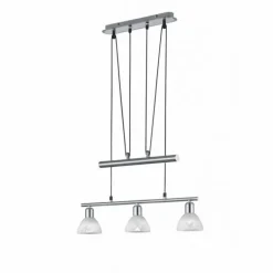 Suspension Trio LEVISTO LED Nickel mat, 3 lumières