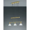 Suspension Trio LEVISTO LED Laiton, 3 lumières