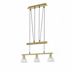Suspension Trio LEVISTO LED Laiton, 3 lumières