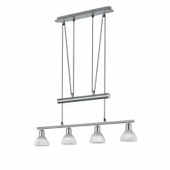 Suspension Trio LEVISTO LED Nickel mat, 4 lumières