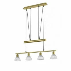 Suspension Trio LEVISTO LED Laiton, 4 lumières