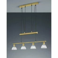 Suspension Trio LEVISTO LED Laiton, 4 lumières