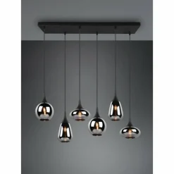 Suspension Trio Lumina Noir, 6 lumières