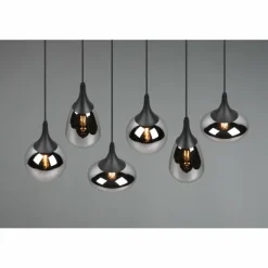 Suspension Trio Lumina Noir, 6 lumières