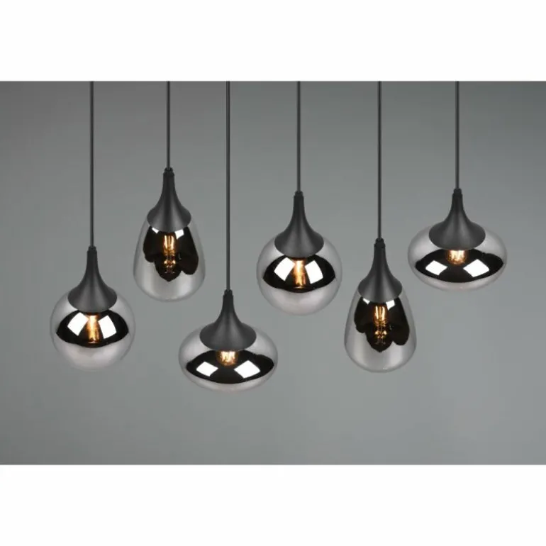 Suspension Trio Lumina Noir, 6 lumières