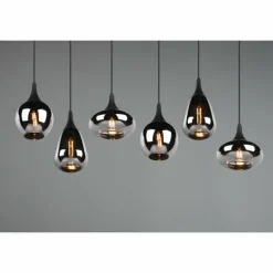 Suspension Trio Lumina Noir, 6 lumières
