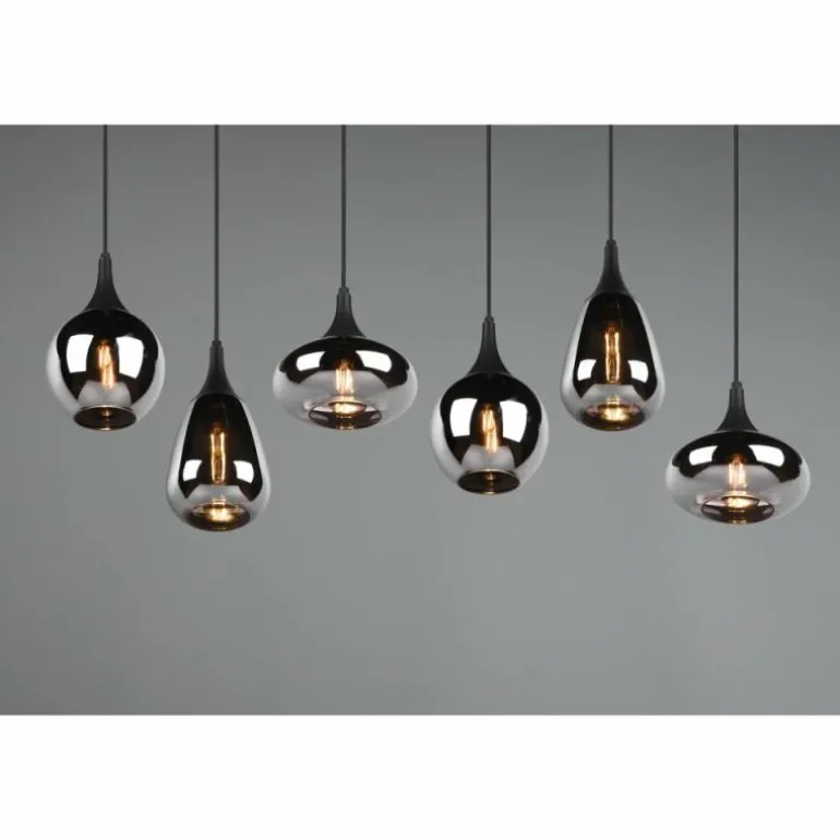 Suspension Trio Lumina Noir, 6 lumières