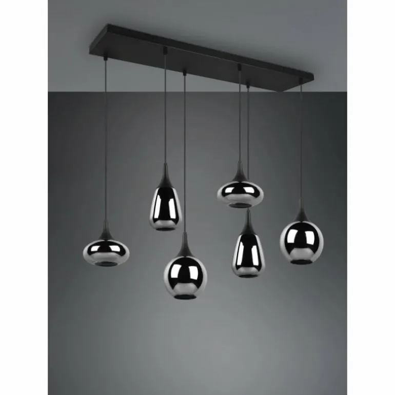 Suspension Trio Lumina Noir, 6 lumières