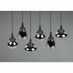 Suspension Trio Lumina Noir, 6 lumières