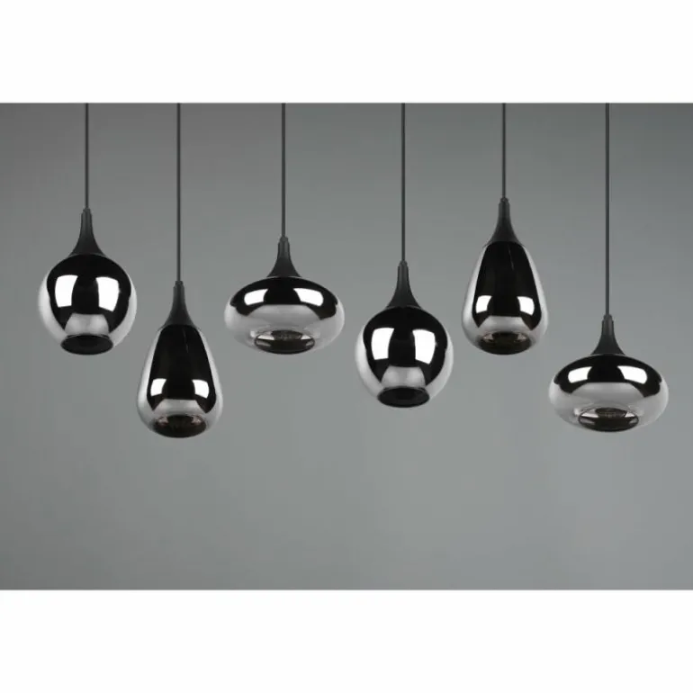 Suspension Trio Lumina Noir, 6 lumières