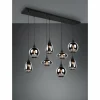 Suspension Trio Lumina Noir, 8 lumières