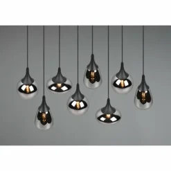 Suspension Trio Lumina Noir, 8 lumières