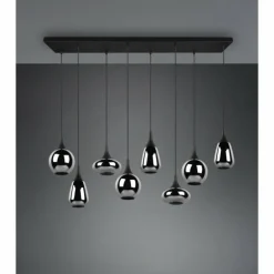 Suspension Trio Lumina Noir, 8 lumières