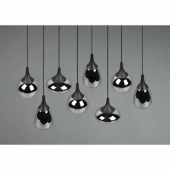 Suspension Trio Lumina Noir, 8 lumières