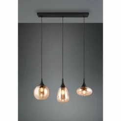 Suspension Trio Lumina Noir, 3 lumières