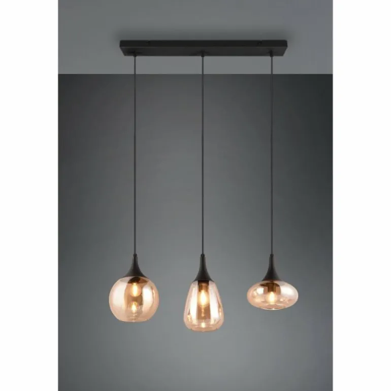 Suspension Trio Lumina Noir, 3 lumières