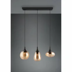 Suspension Trio Lumina Noir, 3 lumières