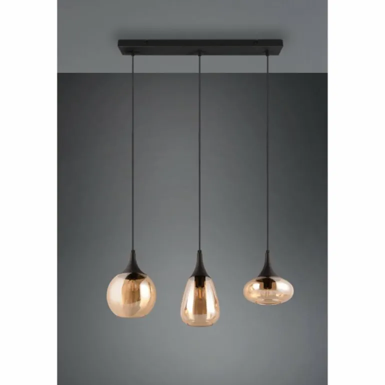 Suspension Trio Lumina Noir, 3 lumières