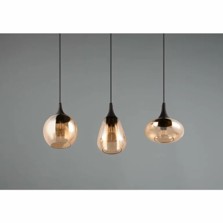 Suspension Trio Lumina Noir, 3 lumières