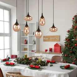 Suspension Trio Lumina Noir, 6 lumières