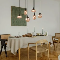 Suspension Trio Lumina Noir, 6 lumières