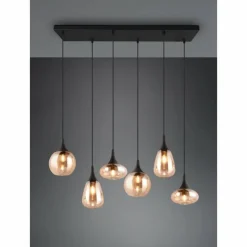 Suspension Trio Lumina Noir, 6 lumières