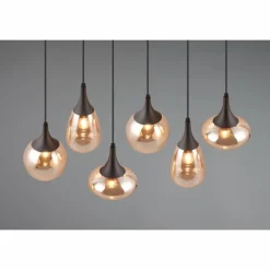 Suspension Trio Lumina Noir, 6 lumières