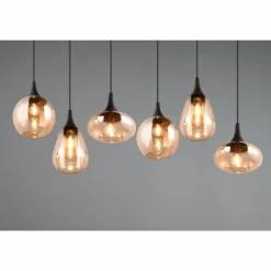 Suspension Trio Lumina Noir, 6 lumières