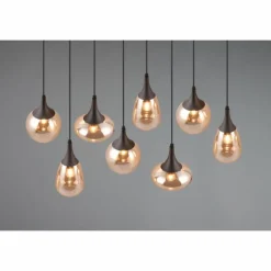 Suspension Trio Lumina Noir, 8 lumières