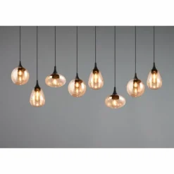 Suspension Trio Lumina Noir, 8 lumières
