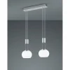 Suspension Trio Madison LED Nickel mat, 2 lumières