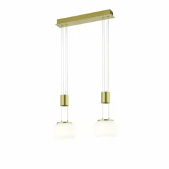 Suspension Trio Madison LED Laiton, 2 lumières