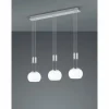 Suspension Trio Madison LED Nickel mat, 3 lumières