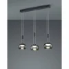 Suspension Trio Madison LED Noir, 3 lumières