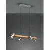 Suspension Trio MARLEY Écru, Nickel mat, 4 lumières