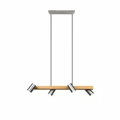 Suspension Trio MARLEY Écru, Nickel mat, 4 lumières