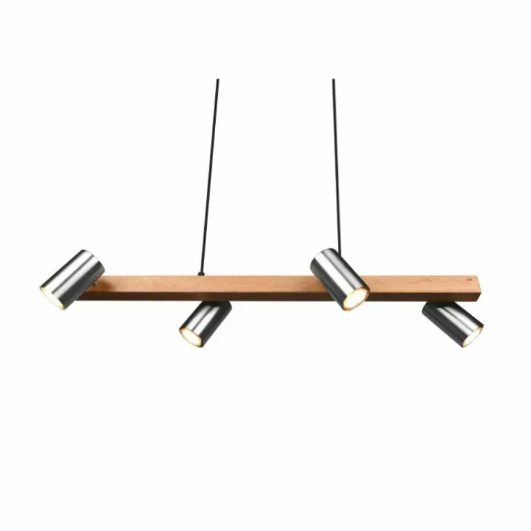 Suspension Trio MARLEY Écru, Nickel mat, 4 lumières