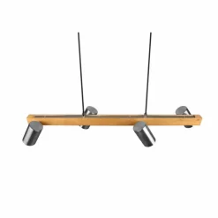 Suspension Trio MARLEY Écru, Nickel mat, 4 lumières