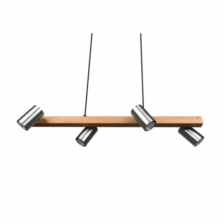 Suspension Trio MARLEY Écru, Nickel mat, 4 lumières