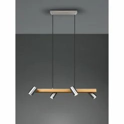 Suspension Trio MARLEY Écru, Nickel mat, 4 lumières