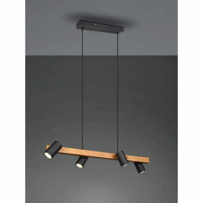 Suspension Trio MARLEY Écru, Noir, 4 lumières