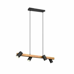 Suspension Trio MARLEY Écru, Noir, 4 lumières