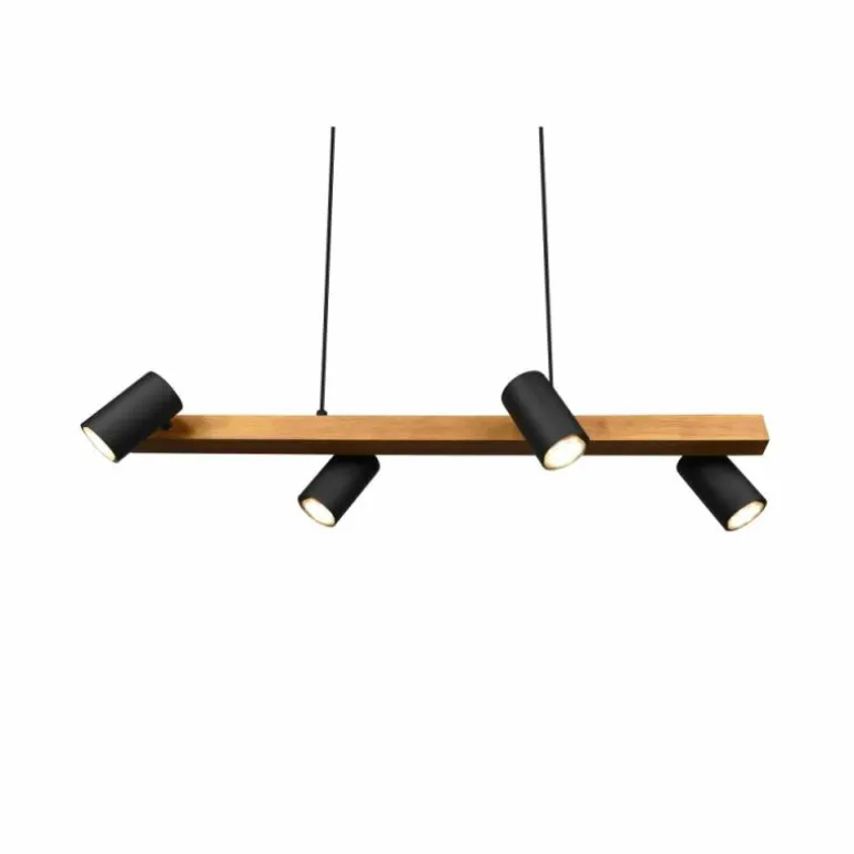 Suspension Trio MARLEY Écru, Noir, 4 lumières