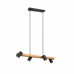 Suspension Trio MARLEY Écru, Noir, 4 lumières
