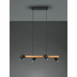 Suspension Trio MARLEY Écru, Noir, 4 lumières