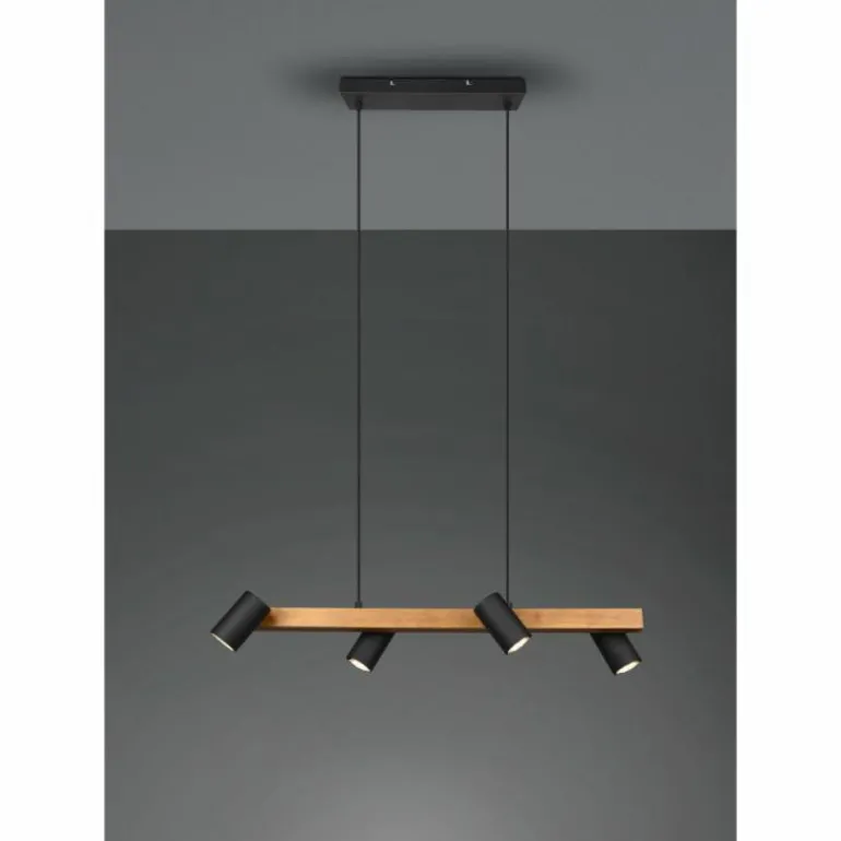 Suspension Trio MARLEY Écru, Noir, 4 lumières