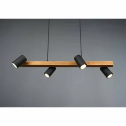 Suspension Trio MARLEY Écru, Noir, 4 lumières