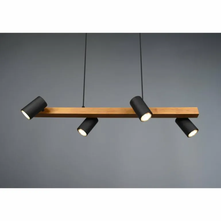 Suspension Trio MARLEY Écru, Noir, 4 lumières