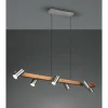 Suspension Trio Marley Écru, Nickel mat, 6 lumières